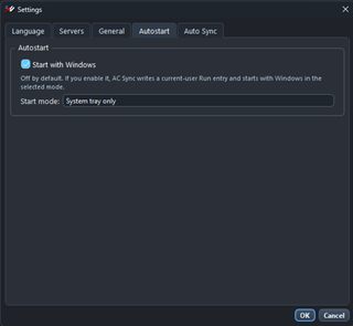 Einstellungen: Autostart